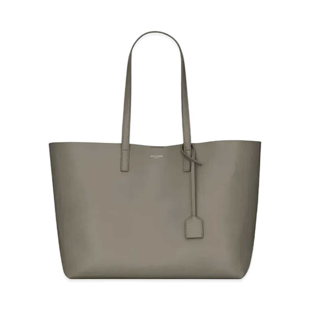 SAINT LAURENT Shopping Bag Saint Laurent E/W In Supple Leather "Stone Gray"