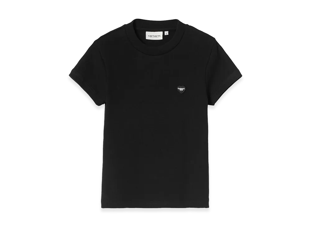 Carhartt WIP Women's S/S Small Heart Patch T-Shirt "Black/Black"