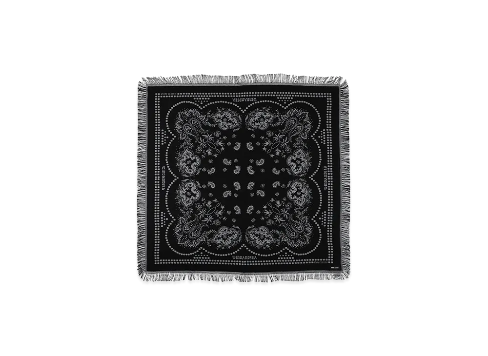 WIND AND SEA Black Bandana Blanket "Black"
