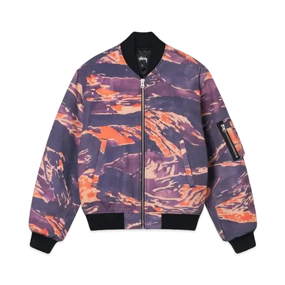 Stussy Tigris Canvas Bomber "Purple"