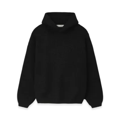 FEAR OF GOD ESSENTIALS Heavy Waffle 90's Hoodie "Vintage Black"