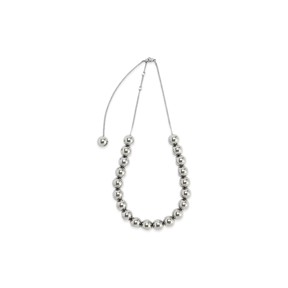 CHARLES & KEITH Metallic Beaded Necklace "Black"