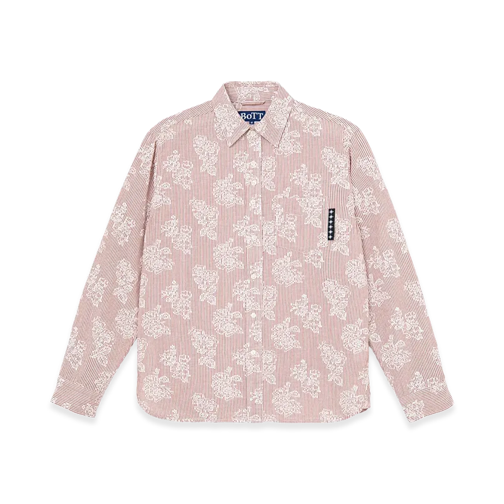 BoTT Flower Striped Shirt "Red"