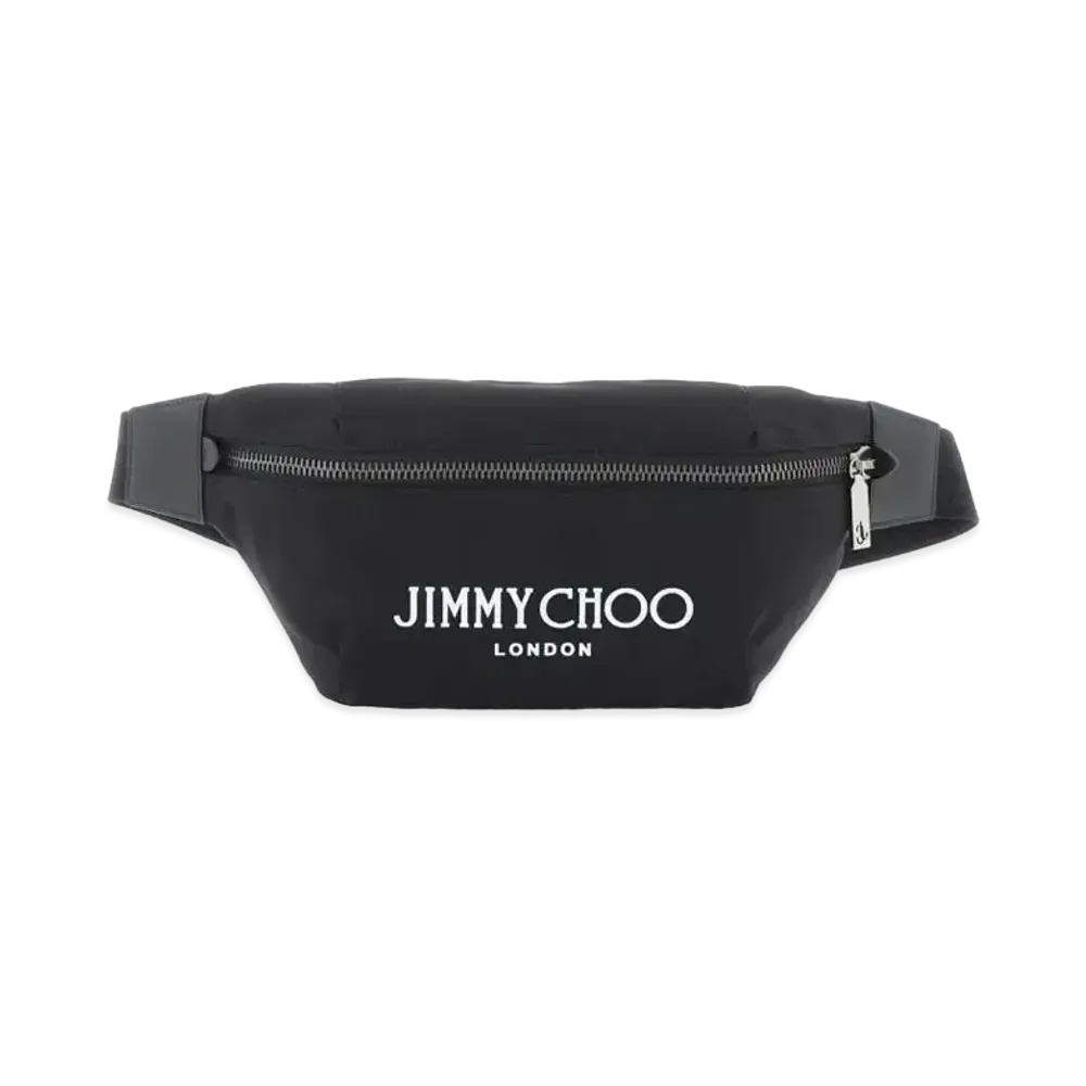 Jimmy Choo Finsley Nylon Belt Bag "Black"