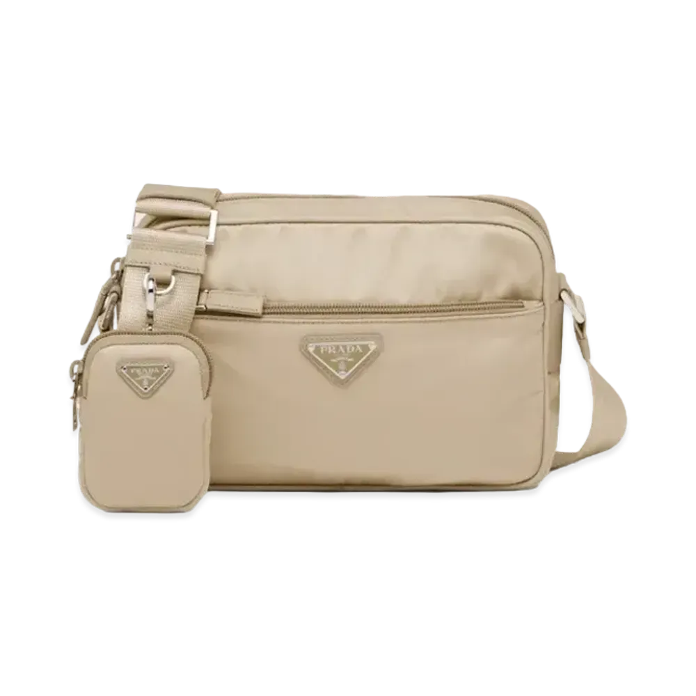 PRADA Re Nylon Shoulder Bag "Desert Beige"