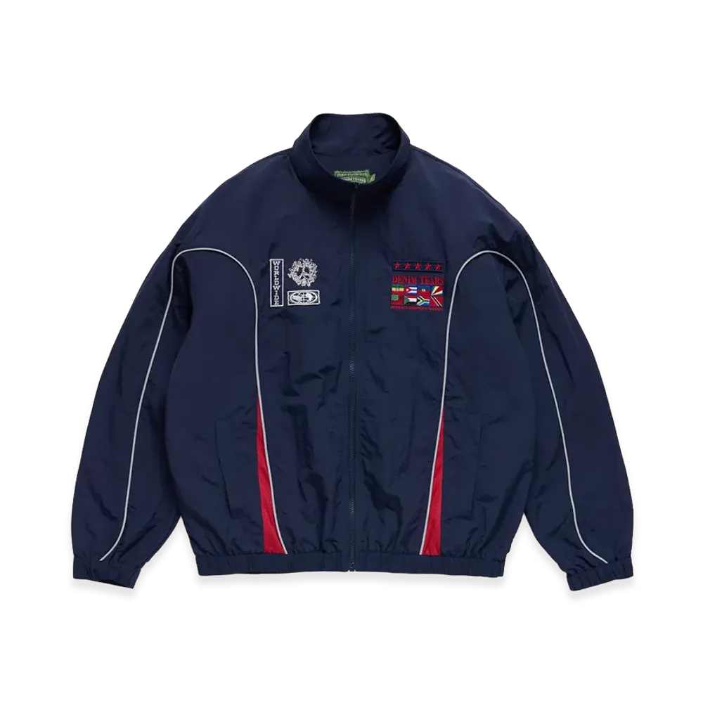 DENIM TEARS Diaspora Flag Track Jacket "Navy"