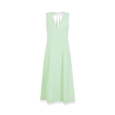 Bottega Veneta Women's Compact Cotton Midi Dress "Fresh Mint"