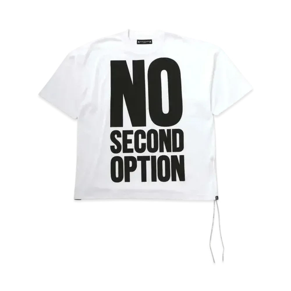 mastermind WORLD Boxy No Second Option Tee "White"