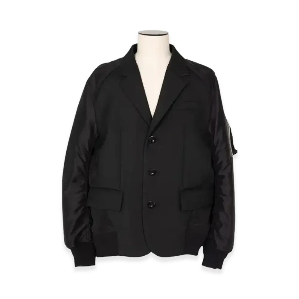 sacai Suiting Bonding Mix Jacket "Black"