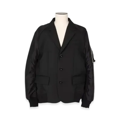 sacai Suiting Bonding Mix Jacket "Black"