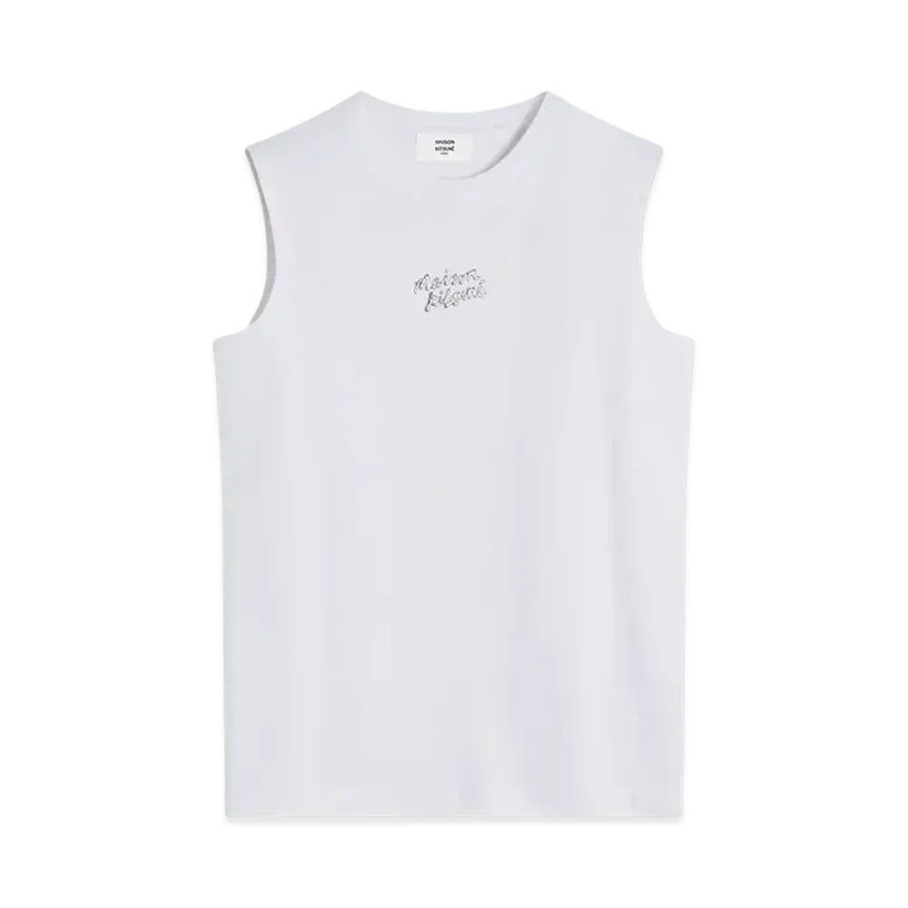 Maison Kitsune Metallic Tank Top "White"