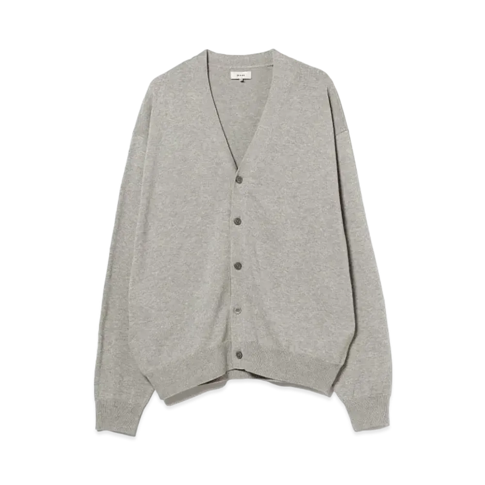 BEAMS Relaxed Solid Cardigan "Gray"