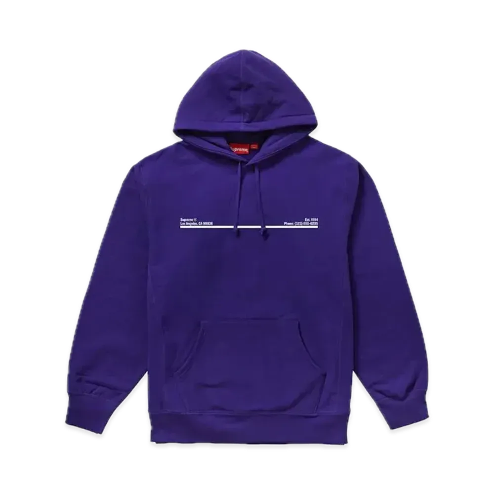Supreme Shop Hooded Sweatshirt Los Angeles "Purple"