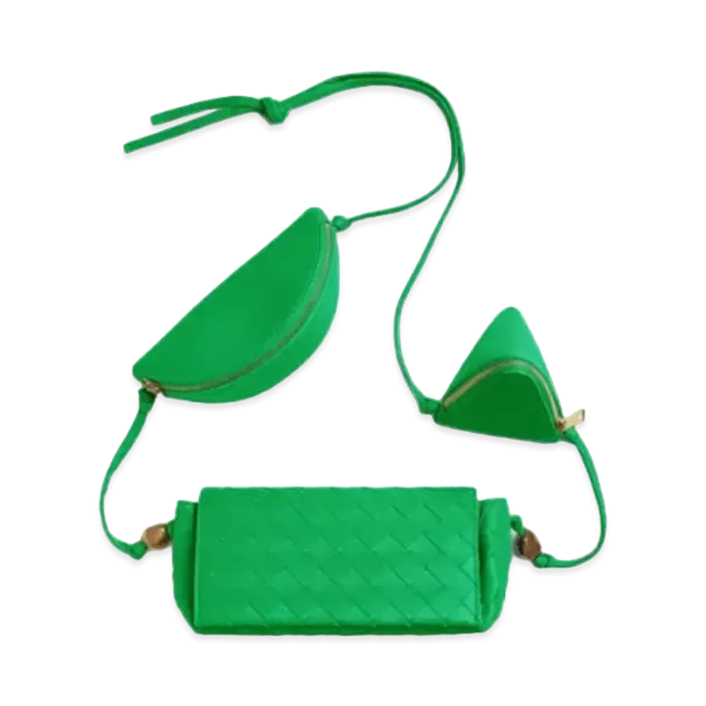 Bottega Veneta Rope Clutch Bag "Parrot Green"