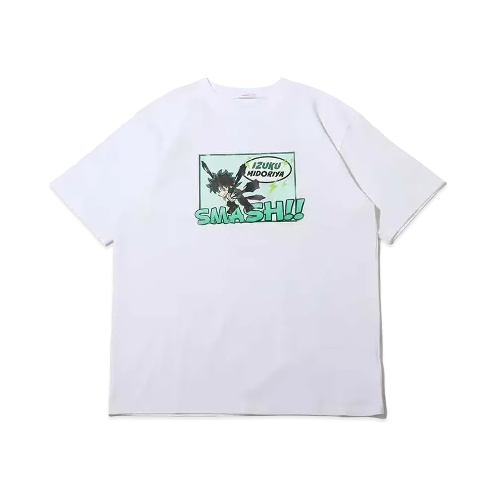 atmos pink x My Hero Academia T-Shirt Izuku Midoriya "White"