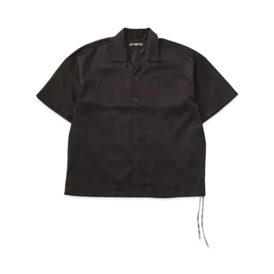 mastermind WORLD Embroidered Silk SS Shirt "Black"