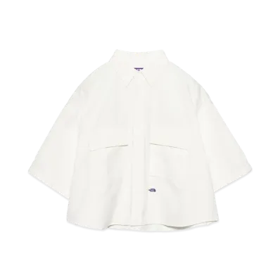 The North Face PURPLE LABEL Button Down Field S/S Cropped Shirt "White"