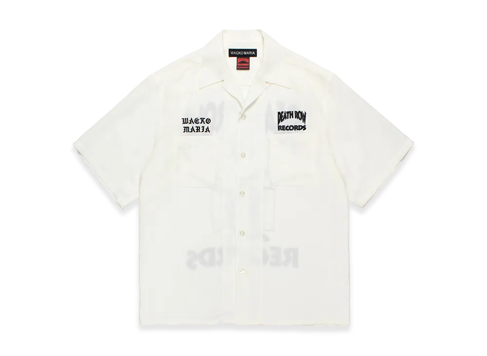WACKO MARIA x Death Row Records 50's Open Collar Shirt "White"
