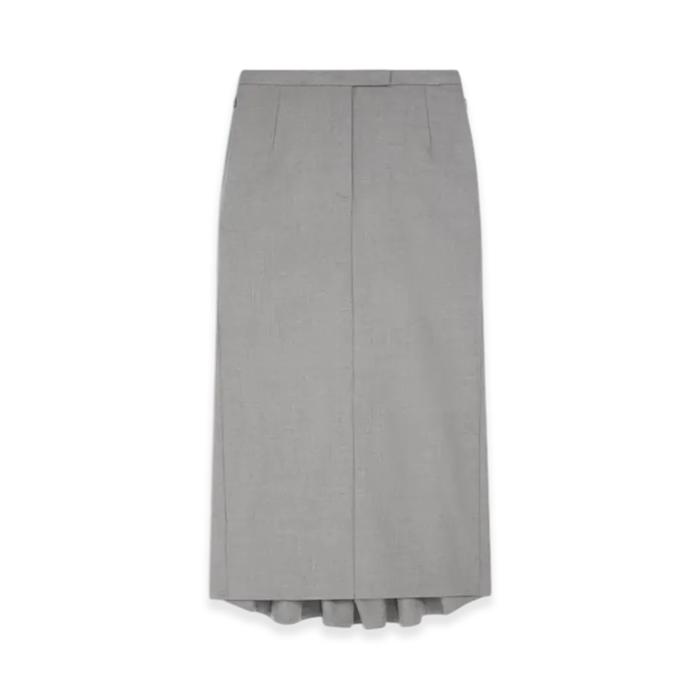 DRIES VAN NOTEN Women's Tailored Wool Skirt "Grey"