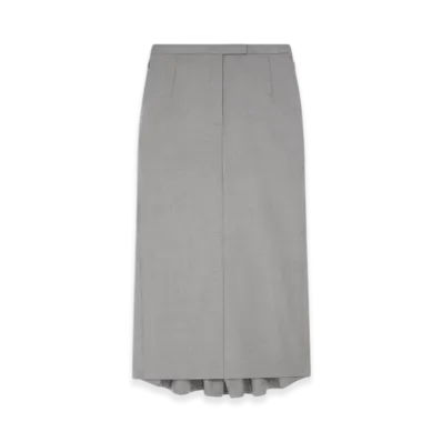 DRIES VAN NOTEN Women's Tailored Wool Skirt "Grey"