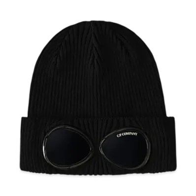 C.P. Company Cotton Goggle Beanie "Total Eclipse Blue"