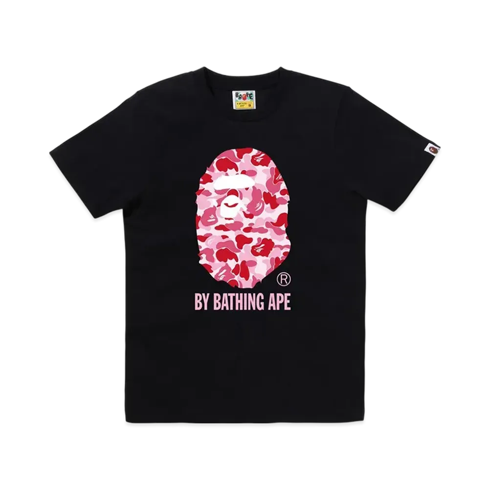 A BATHING APE Abc Camo By Bathing Tee "Black/Pink"