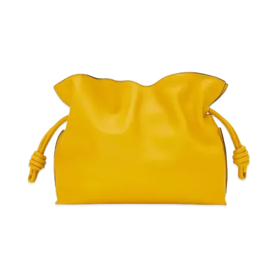 LOEWE Flamenco Clutch In Nappa Calfskin "Mustard"