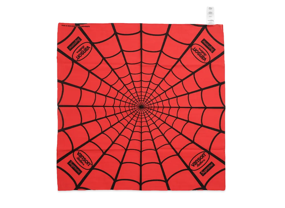 Supreme x Vanson Leathers Spider-Man Bandana "Red"