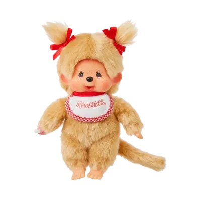 Sekiguchi "Premium Standard" Monchhichi S Size Beige Twin-tail Girl