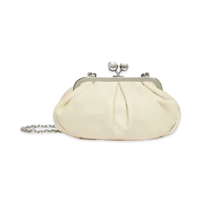 Max Mara Plati small pastitino bag in lamb leather "Ivory"