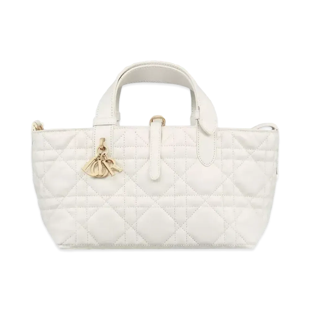 Dior Small Toujours Bag Macro Cannage Calfskin "Latte"