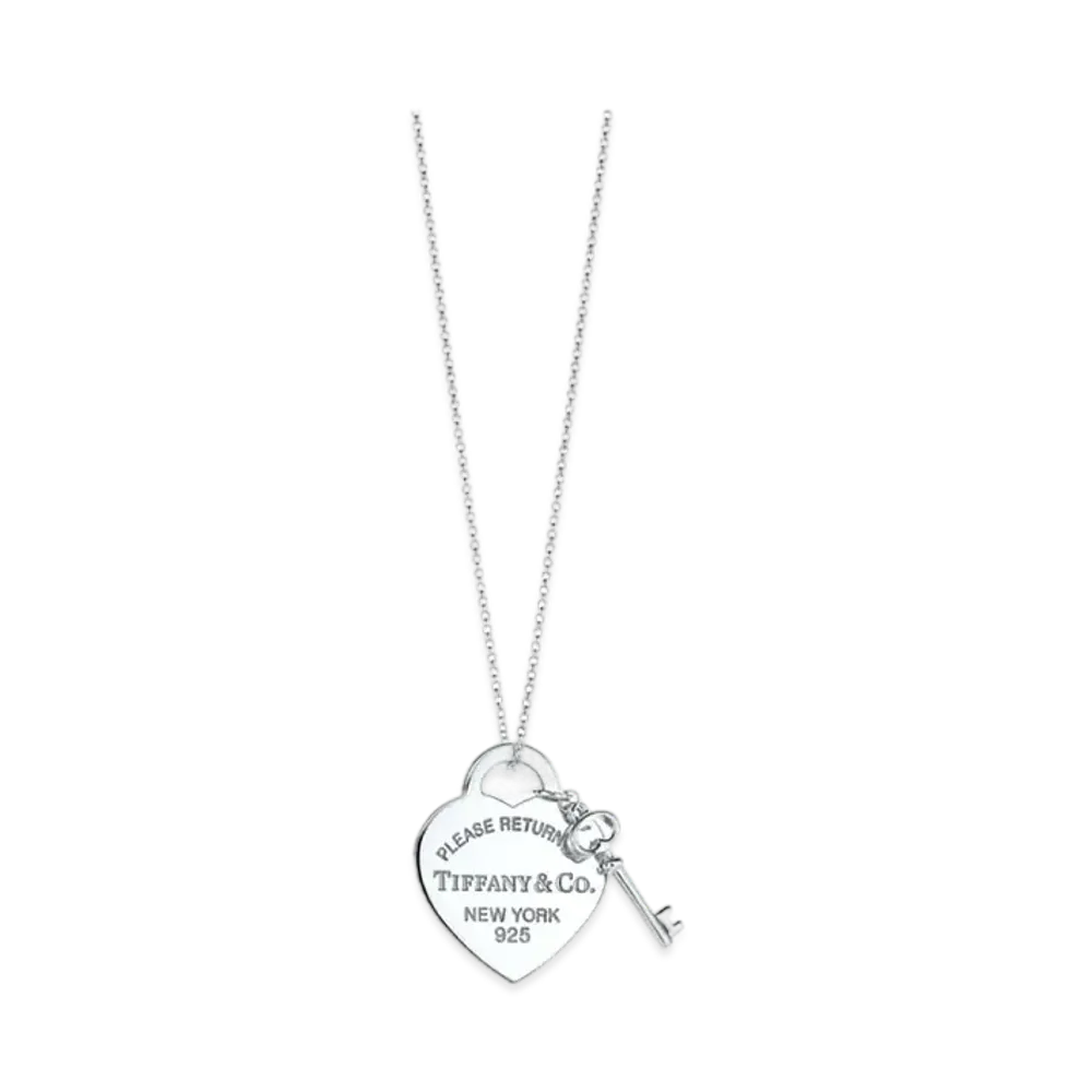 Tiffany & Co. Return to Tiffany Heart Tag Key Pendant Medium "Sterling Silver"