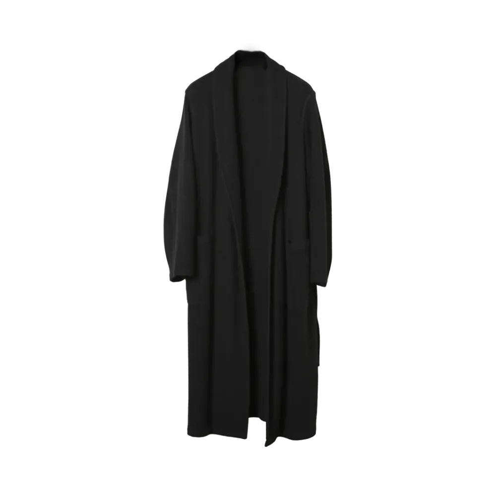 COMOLI Cashmere Robe Coat - 24AW "Black"