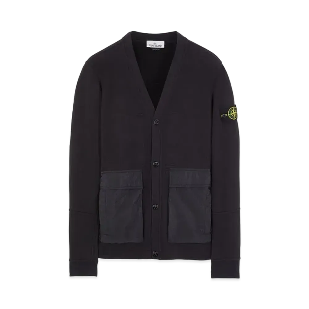 Stone Island 64841 BRUSHED FLEECE WITH NYLON METAL DETAILS "Black"