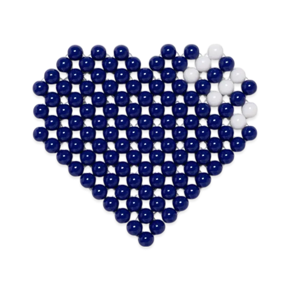 HUMAN MADE Heart Beaded Coaster "Navy"