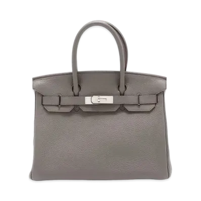 Hermes Birkin Taurillon Clemence "Etain/Silver"