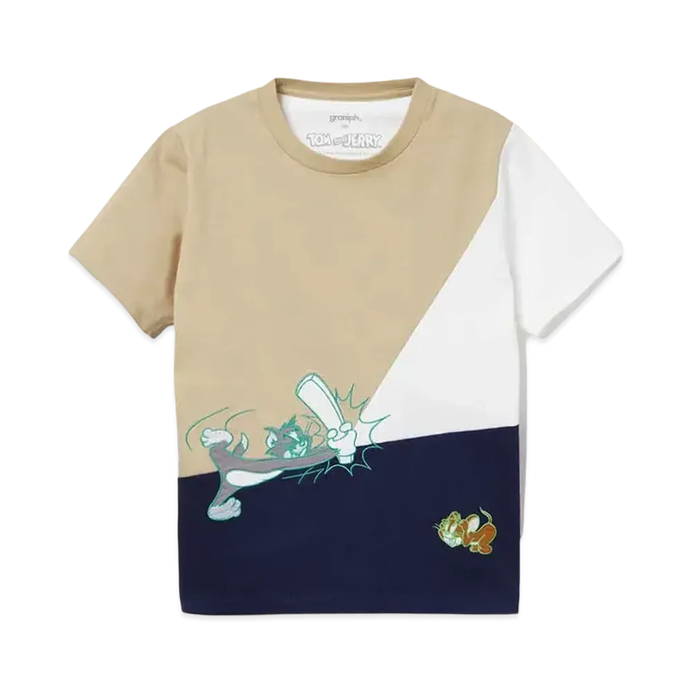 graniph x Tom and Jerry Homerun Kids T-Shirt "Beige"