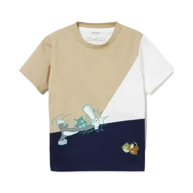 graniph x Tom and Jerry Homerun Kids T-Shirt "Beige"