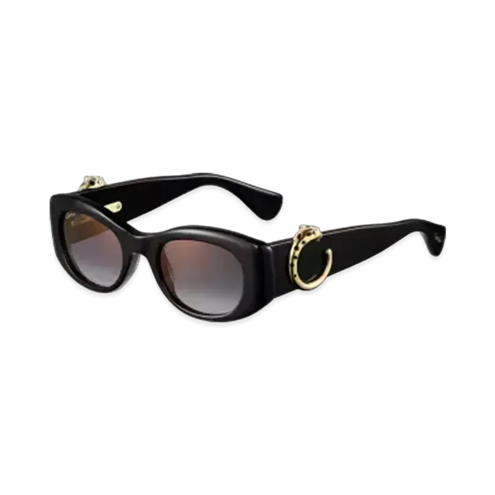 Cartier Panthere de Cartier Sunglasses "Black/Gray"