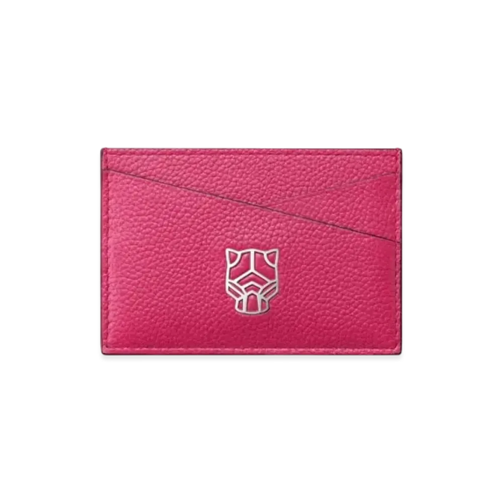Cartier Simple Card Holder Panthere Graphique de Cartier "Raspberry"