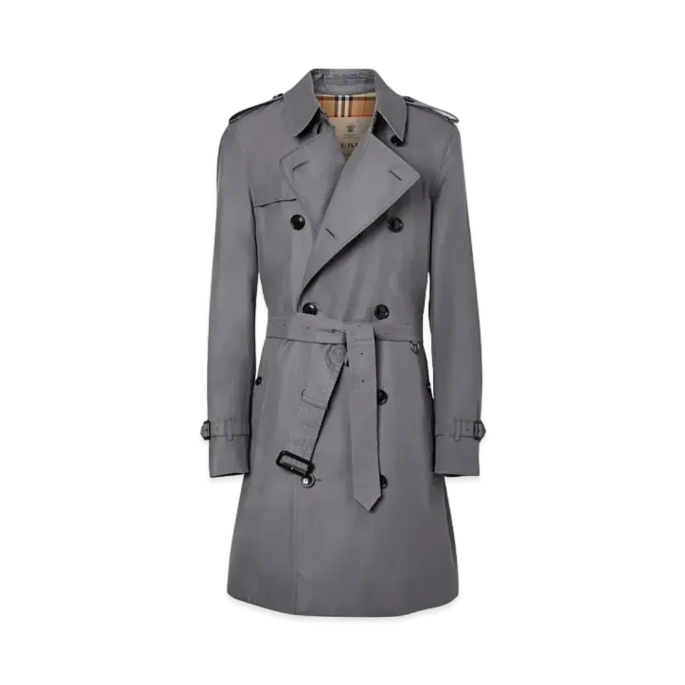 Burberry The Mid-length Chelsea Heritage Trench Coat "Mid Gray"