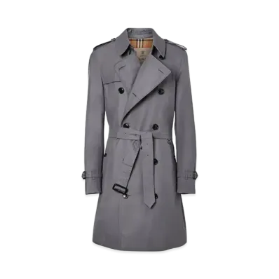 Burberry The Mid-length Chelsea Heritage Trench Coat "Mid Gray"