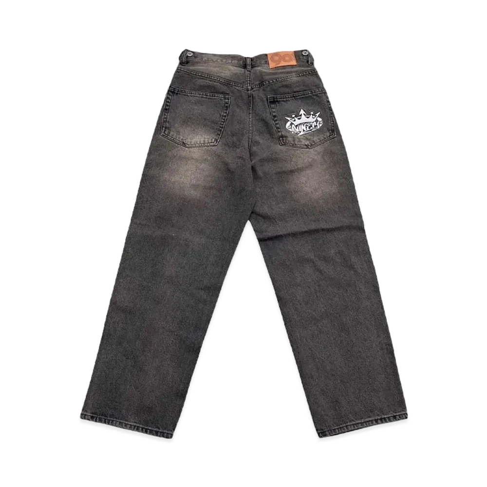 9090 King Logo Vintage Tapered Pants "Dark Brown"