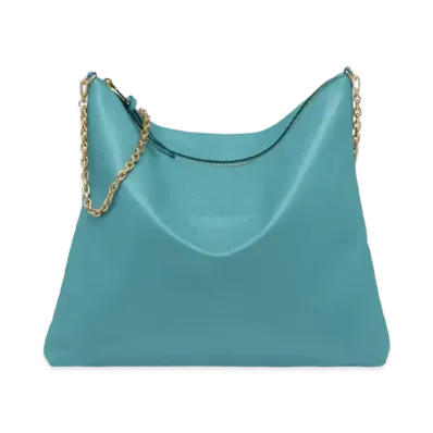MIU MIU Leather Shoulder Bag "Peacock Blue"