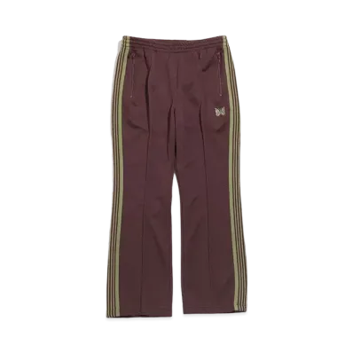 Needles BOOT-CUT TRACK PANT - POLY SMOOTH "Maroon"