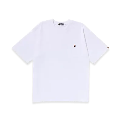 A BATHING APE Ape Head One Point Relaxed Fit Pocket Tee "White"