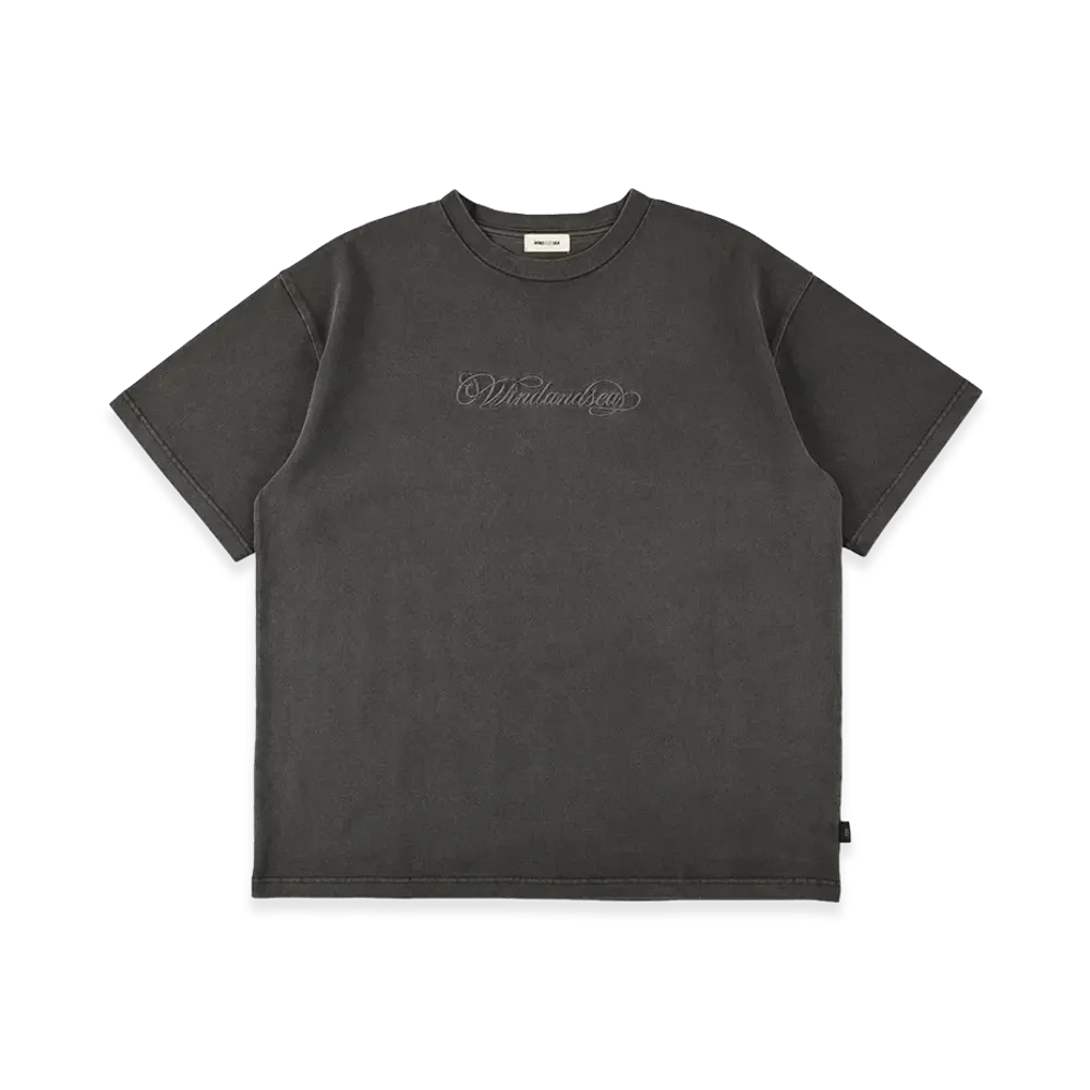 WIND AND SEA Garment Dyed Kanoko S/S Tee "Black"