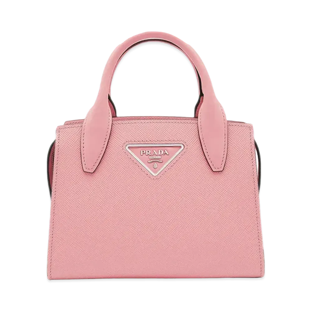 PRADA Saffiano Leather Kristen Handbag "Pink"