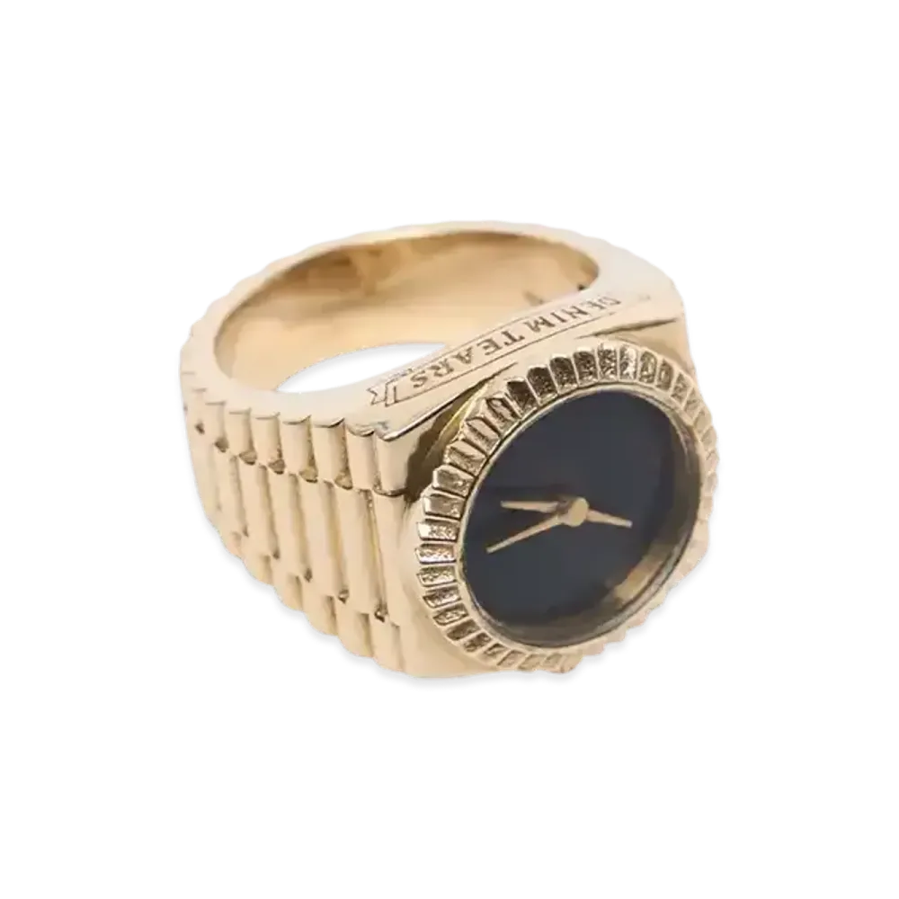 DENIM TEARS Watch Ring "Gold"