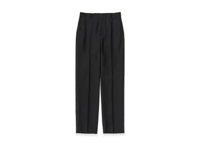 AURALEE High-Density Wool Worsted Slacks "Black"